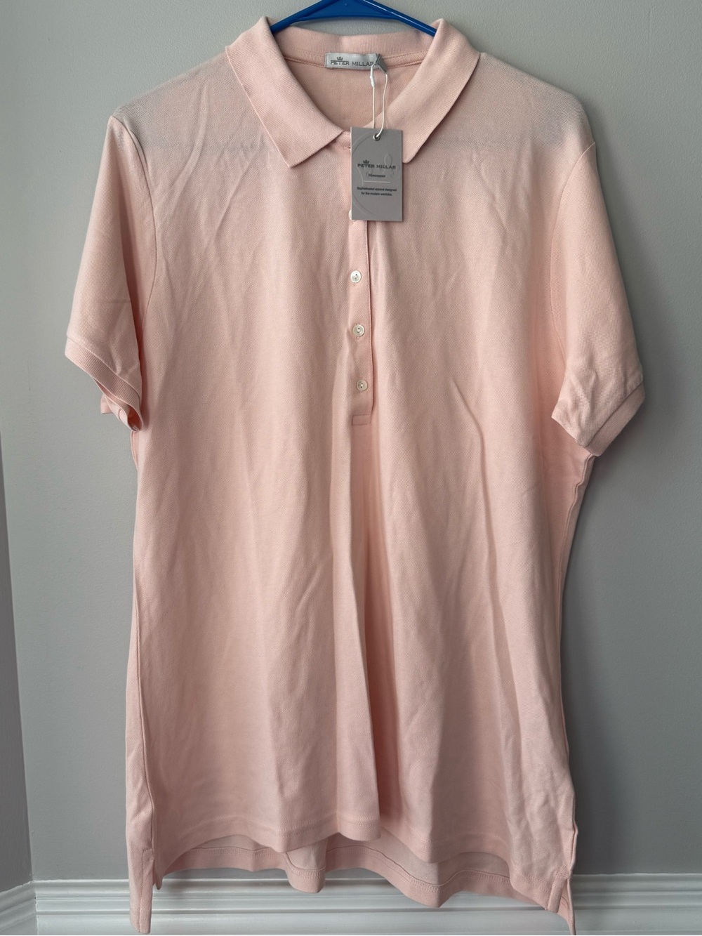 Peter Millar Light Pink Polo Shirt Size XL